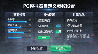 PG模拟器游戏自定义参数详解界面截图